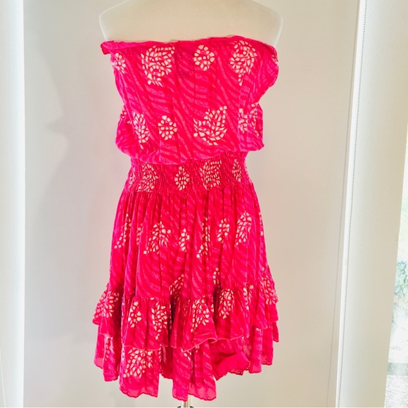 Victoria’s Secret Moda International pink cotton fit and flare dress. M. NWOT. - Picture 7 of 11